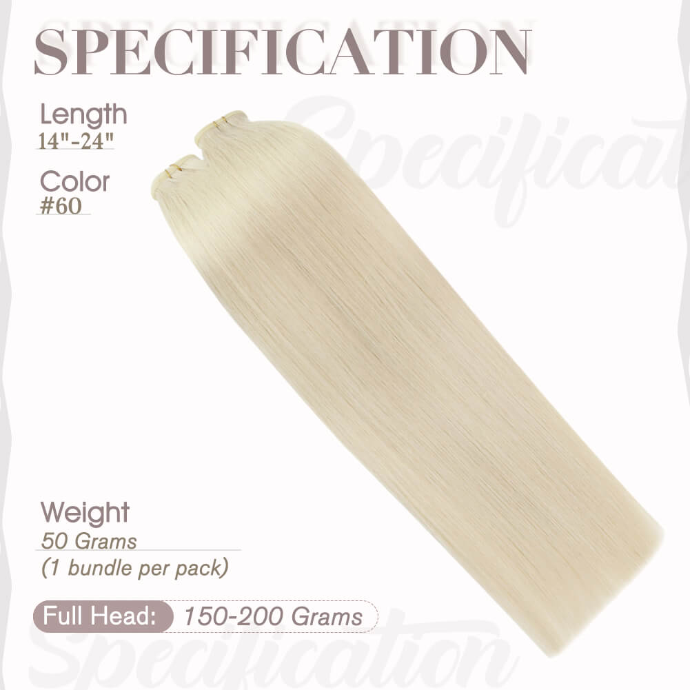 flat weft hair