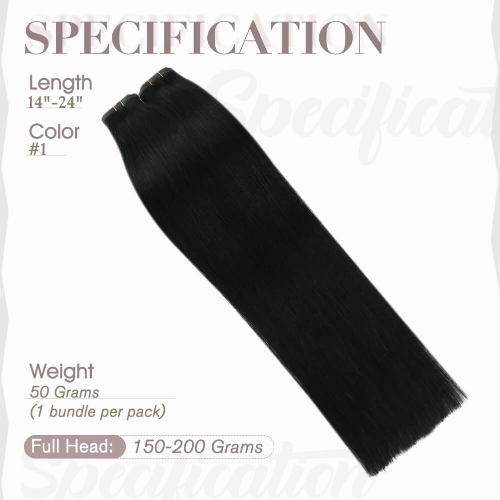 flat weft extensions