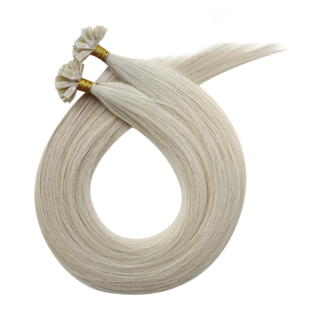 Full Shine  K Tip Hair Extensions 100% Virgin Human Hair Platinum Blonde (#1000)