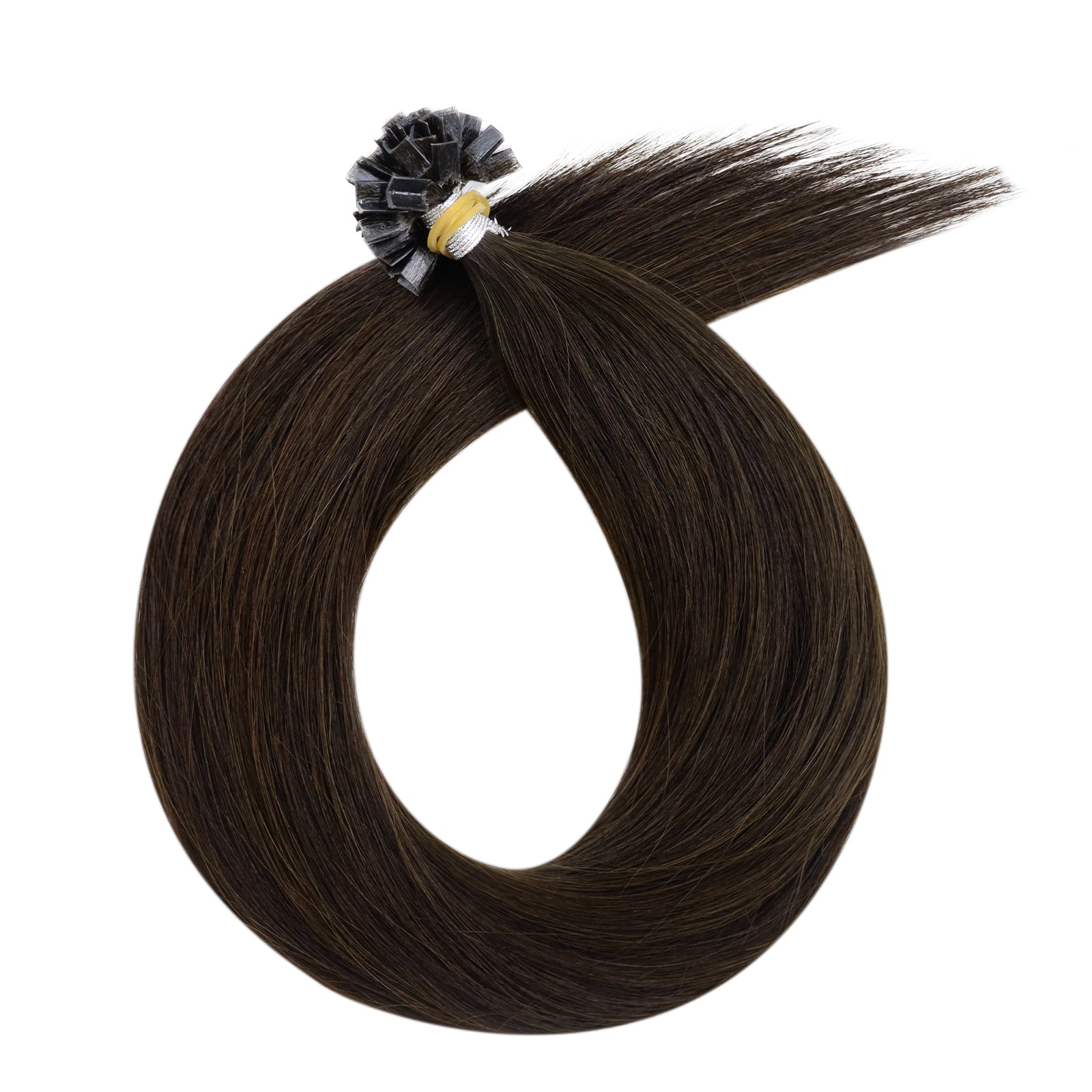 Full Shine  K Tip Hair Extensions 100% Virgin Human Hair Darkest Brown (#2)