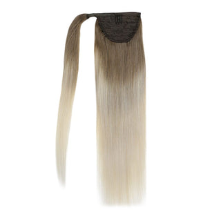 human hair clip in ponytail
