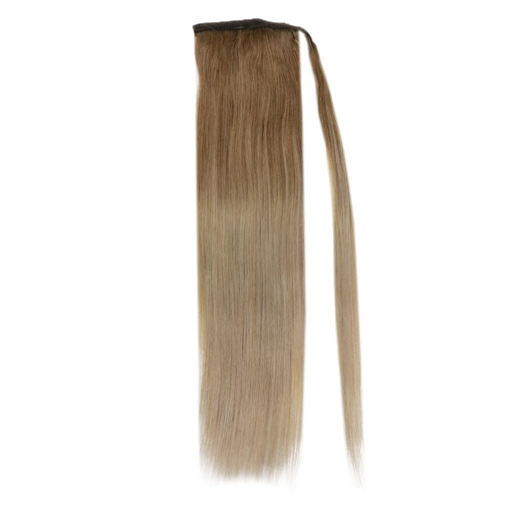 wrap around ponytail extension human hair