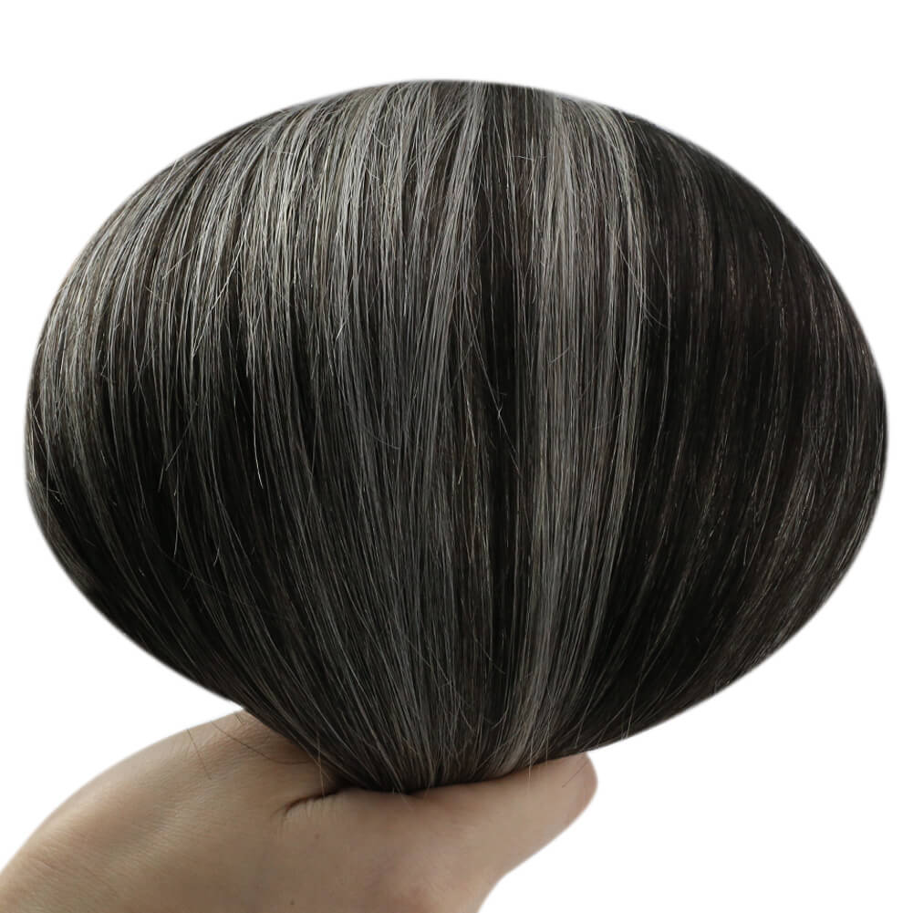 weft hair extensions silver