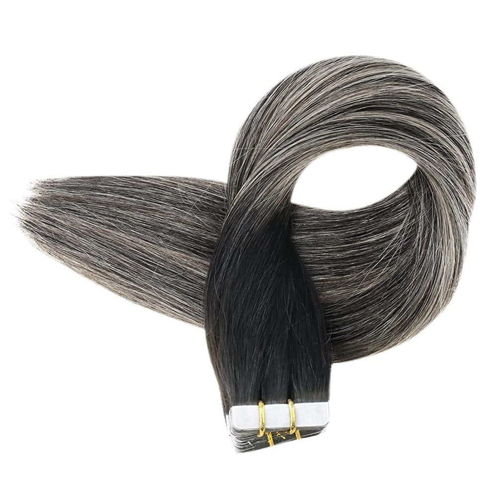 tape hair black and silver