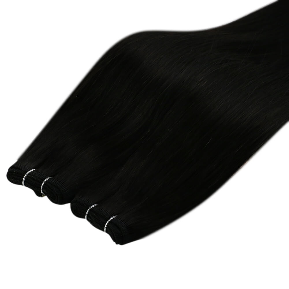 black weft hair extensions