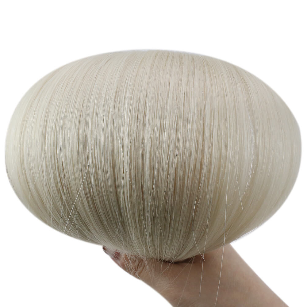 platinum blonde weft hair extensions