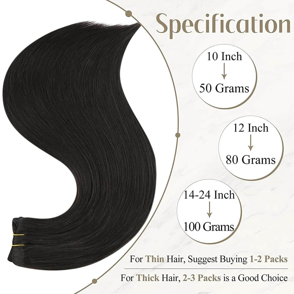 100% human weft hair extensions